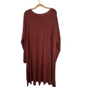 Old Navy Maroon Dress - Women's Plus Size 4X - Knee Length